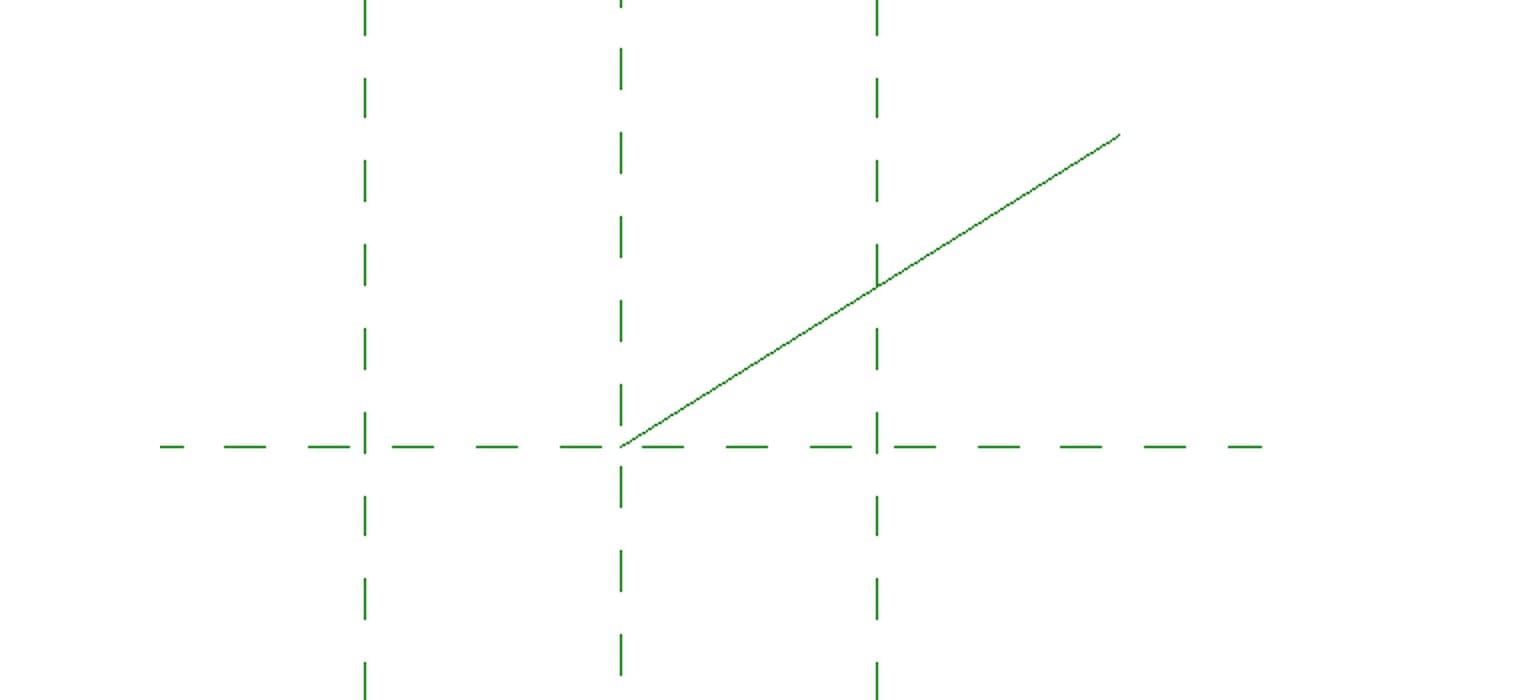 Reference line nét liền xuất phát từ giao điểm hai mặt phẳng tâm; các reference plane là nét đứt