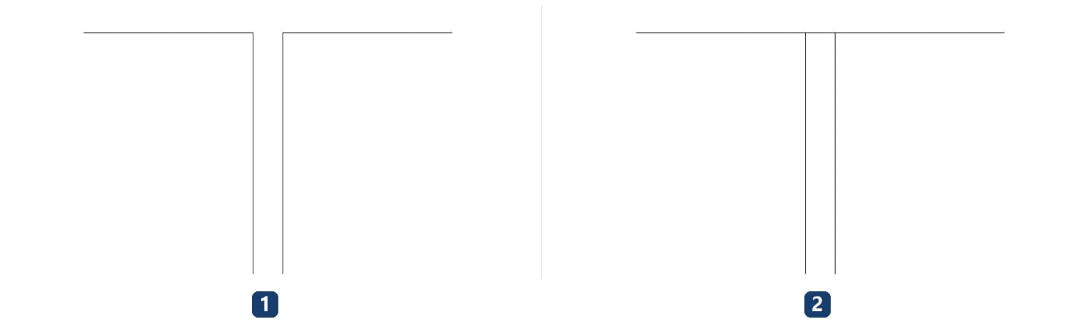 1 Clean all wall joins: tường ngăn nối liền vào tường ngoài. 2 Clean same type wall joins: còn nét ngăn giữa hai loại tường