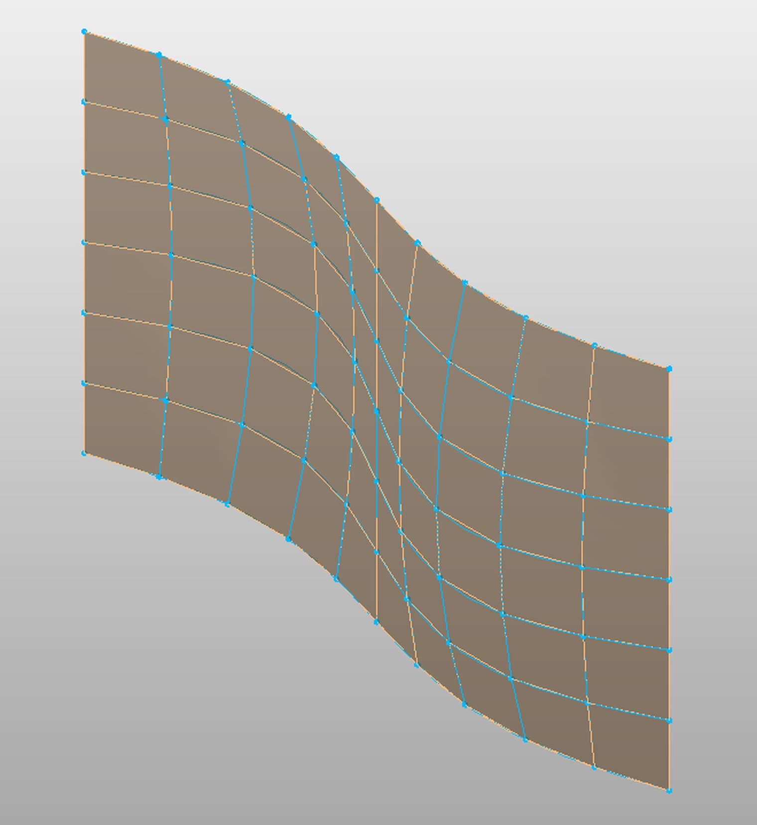 The curved facade covered by 60 adaptive panels after Repeat