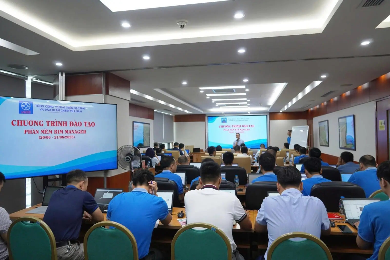 The training hall at VIDIFI's head office during the infrastructure BIM programme, 20–21 June 2025