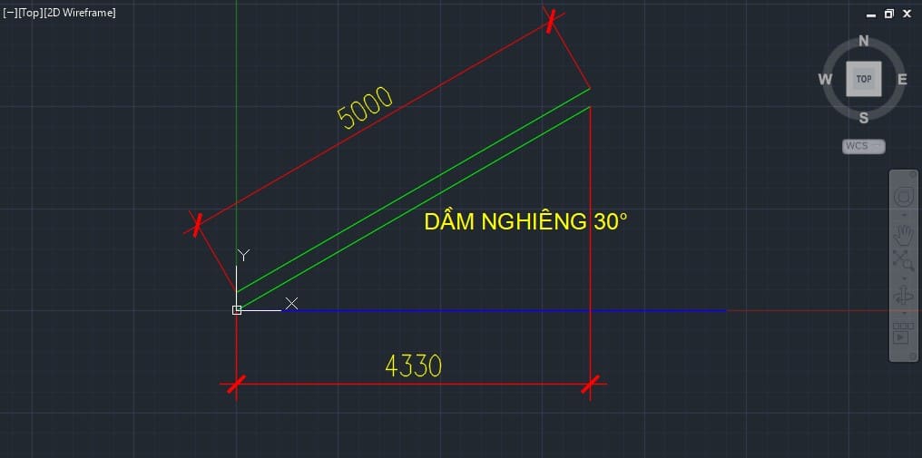 Dim chéo và dim thẳng trên dầm nghiêng