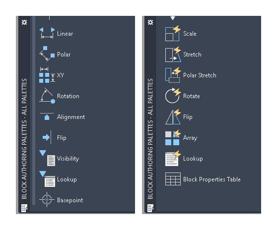 Bảng Block Authoring Palettes