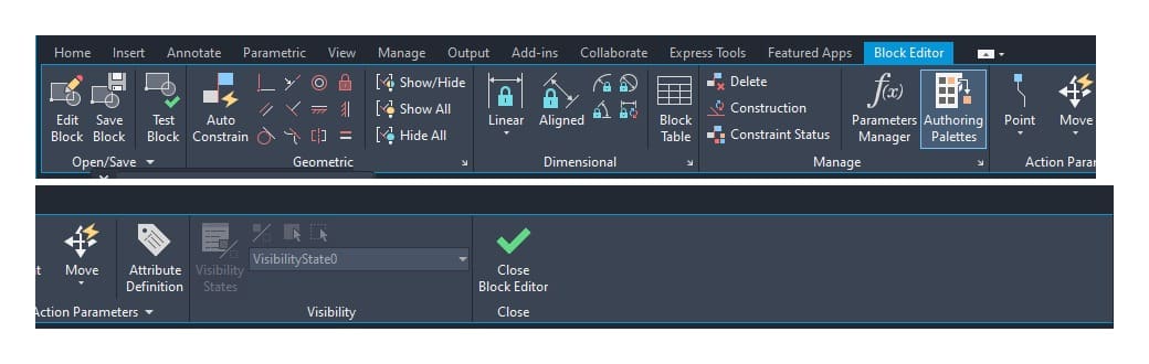 Thẻ Block Editor trên ribbon
