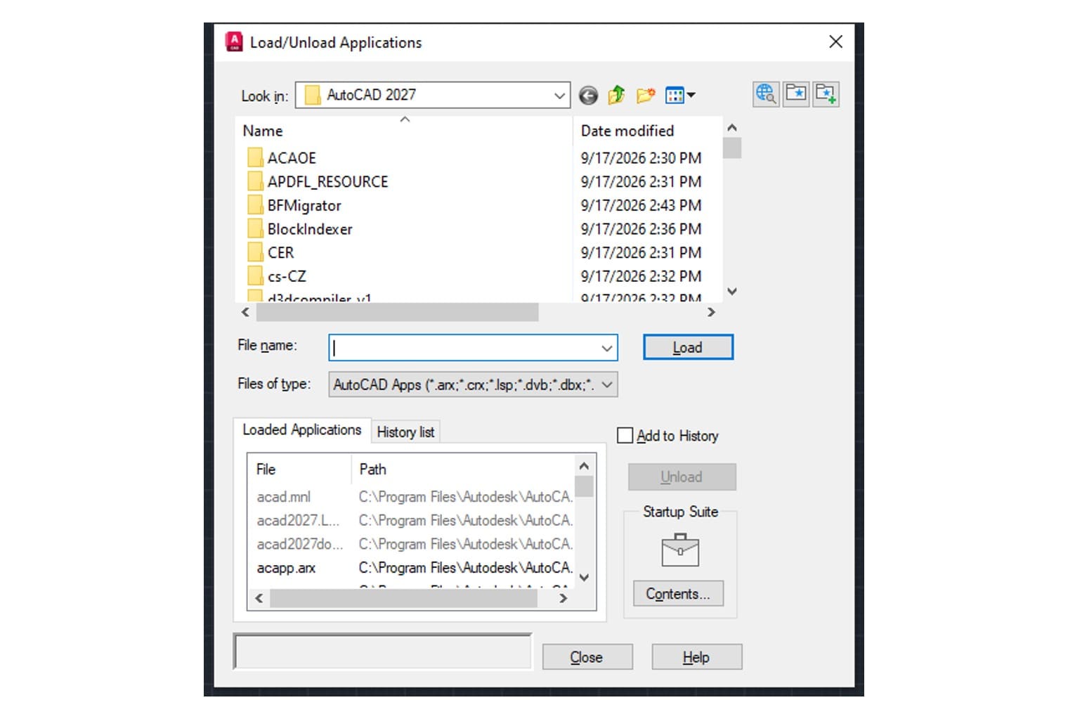 Hộp thoại APPLOAD