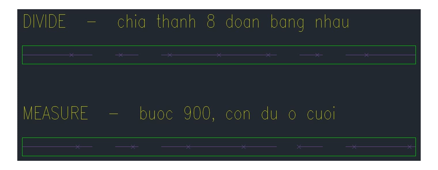 Chia dầm bằng DIVIDE và MEASURE