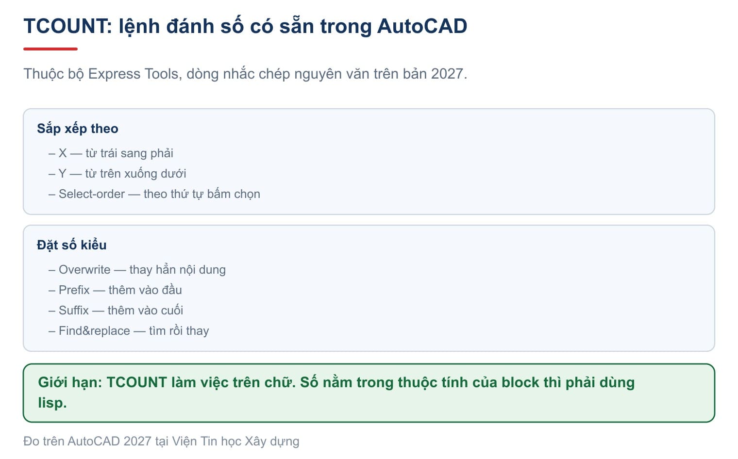 Lệnh TCOUNT