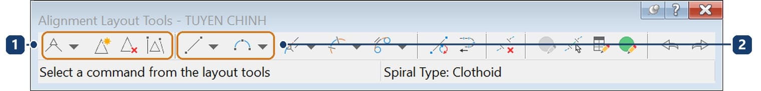 Thanh công cụ Alignment Layout Tools