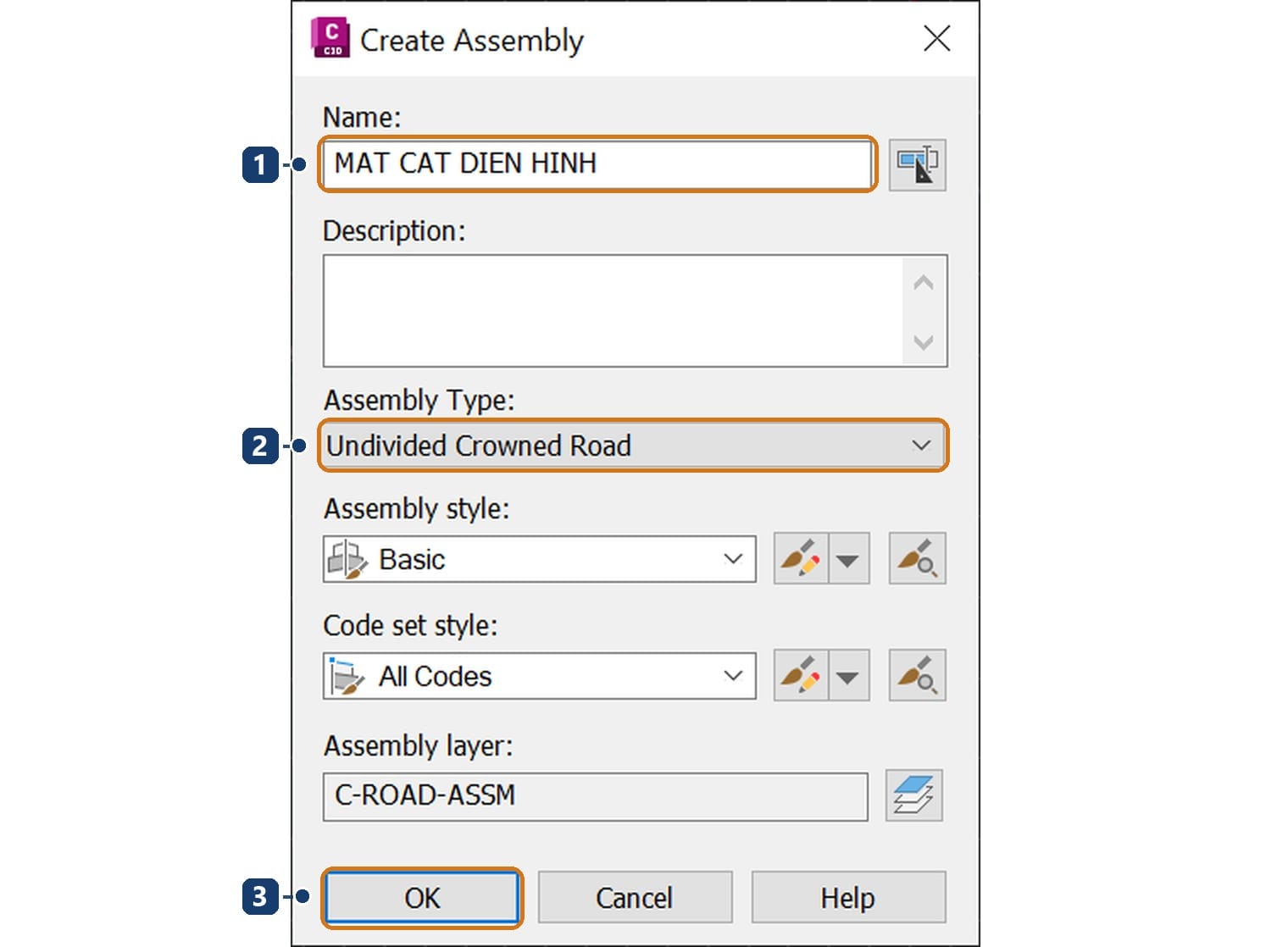 Hộp Create Assembly