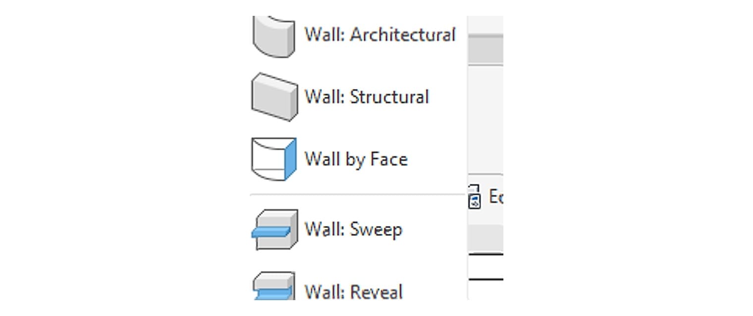 Wall drop-down menu