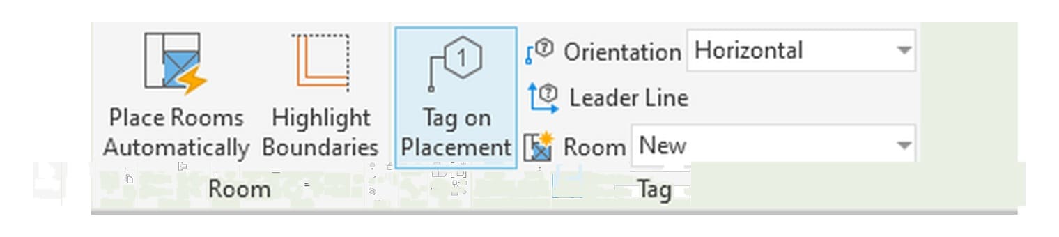 The ribbon while placing rooms