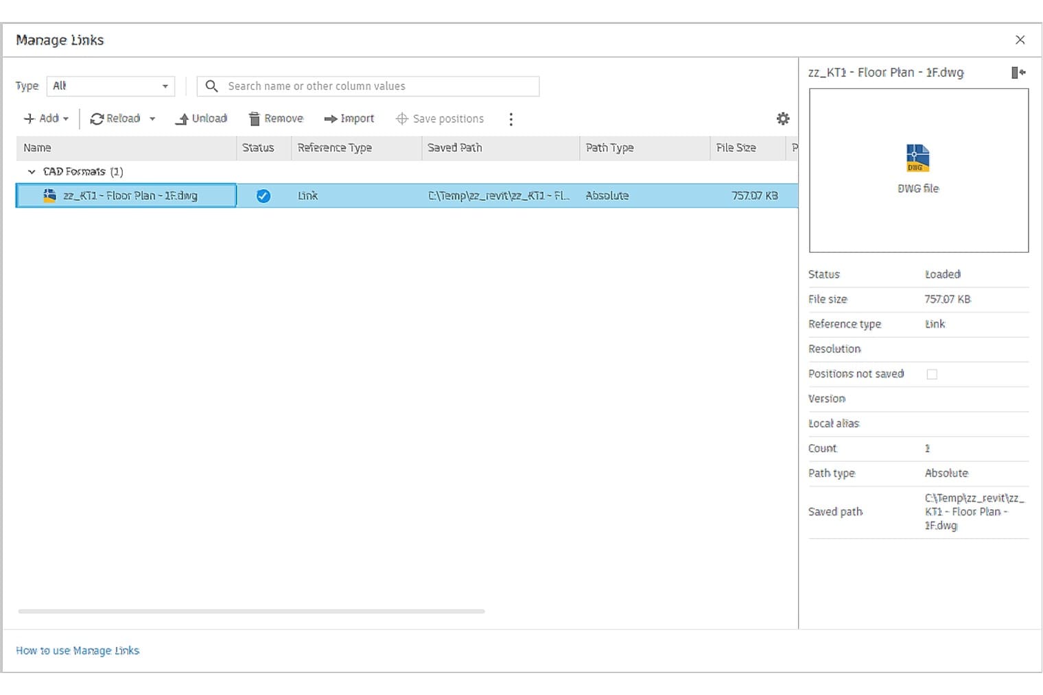 Hộp Manage Links