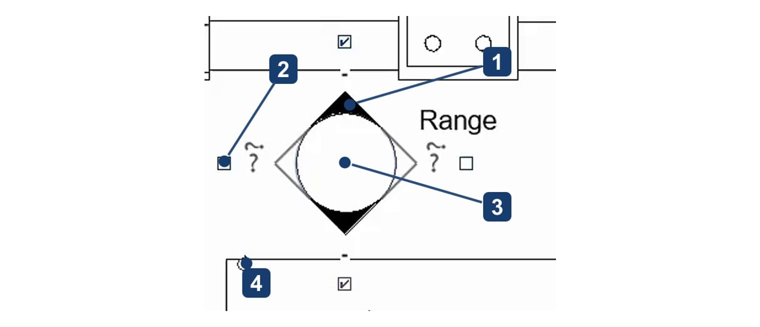 An elevation tag while selected
