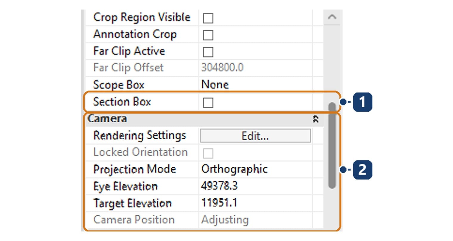 The Section Box check box in Properties