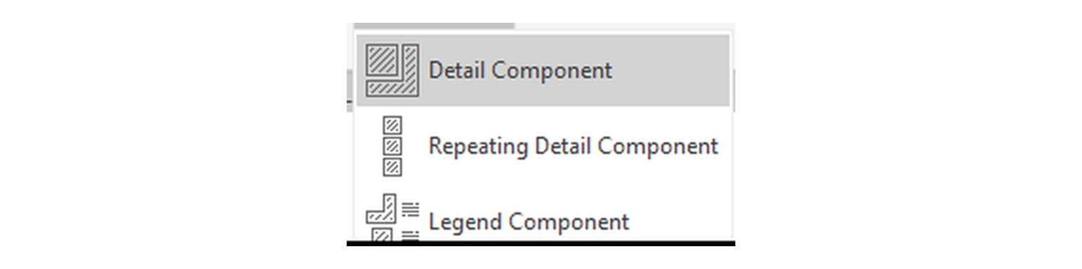The Component menu inside a legend view
