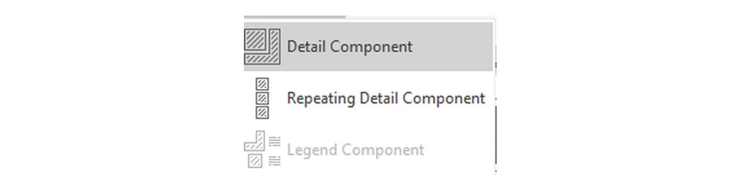 The Component button menu