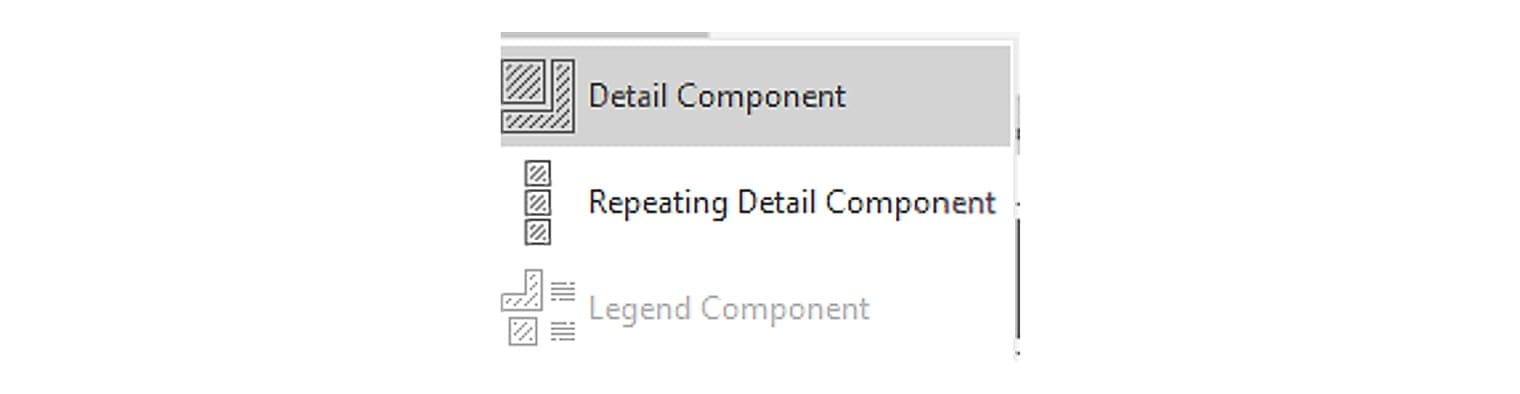 The Component button menu