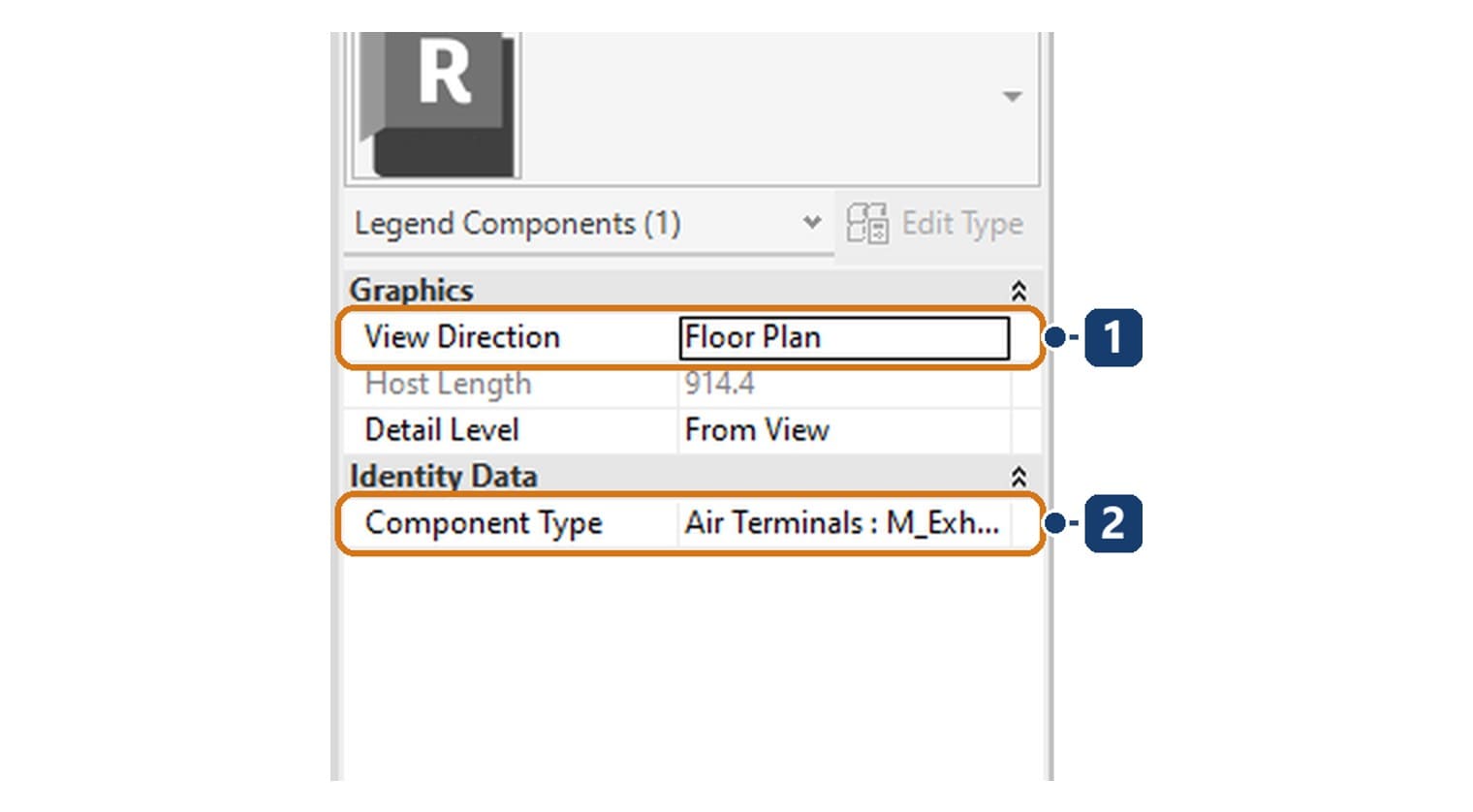 Properties of a legend component