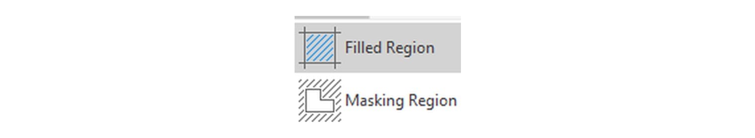 The Region button menu
