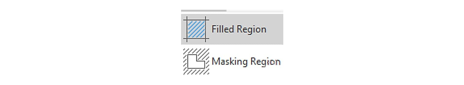 The Region button menu
