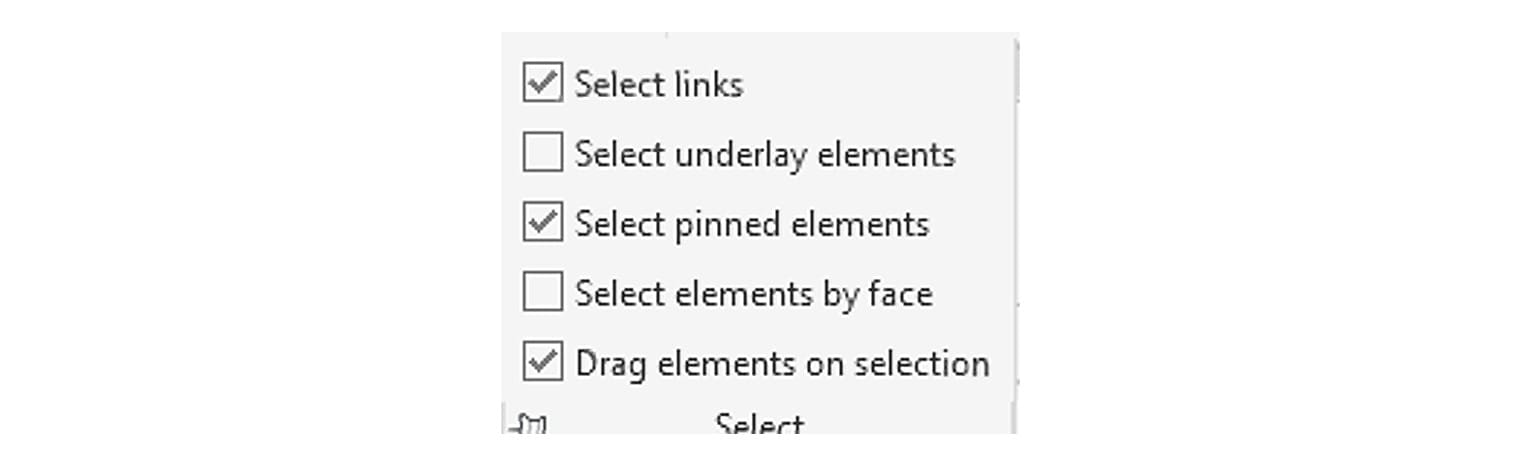 The five Select options
