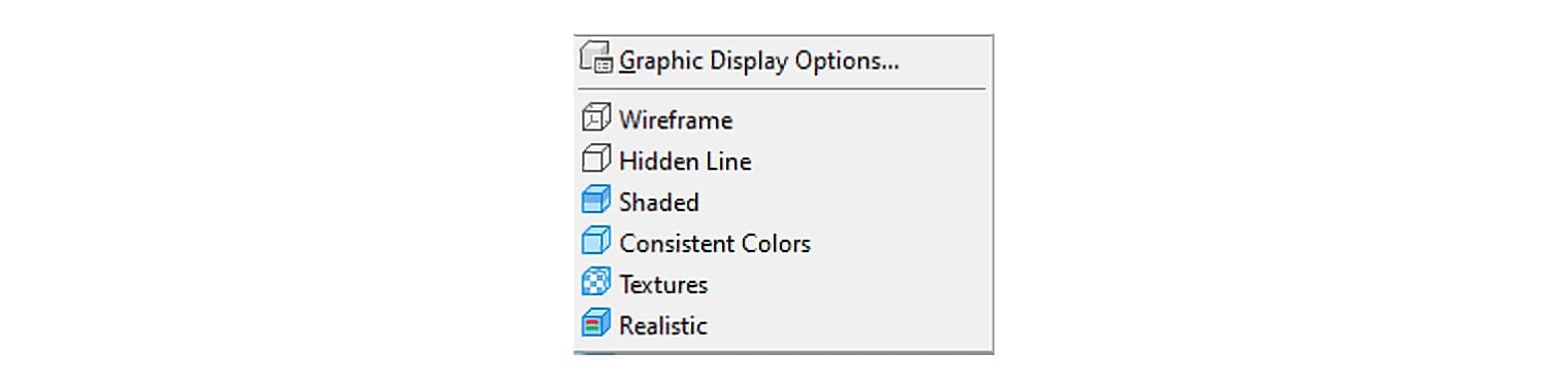 The display style menu