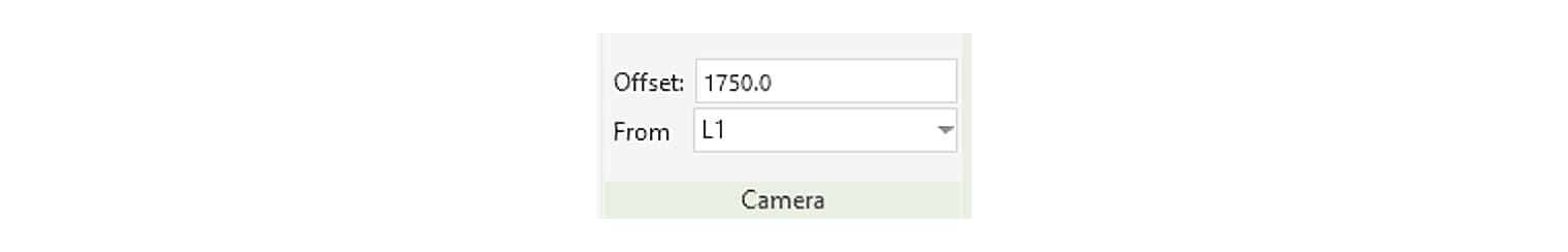 The Camera panel on the ribbon