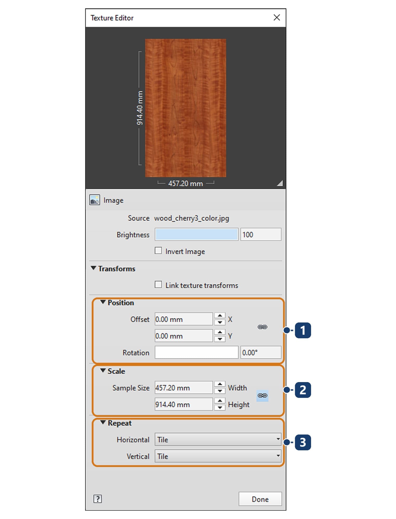Hộp Texture Editor