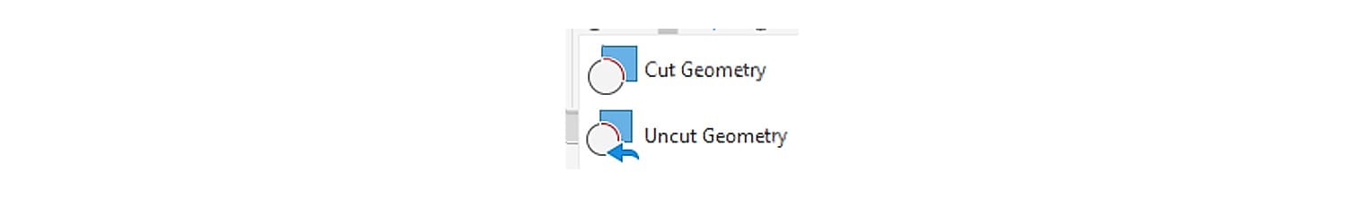 The Cut menu