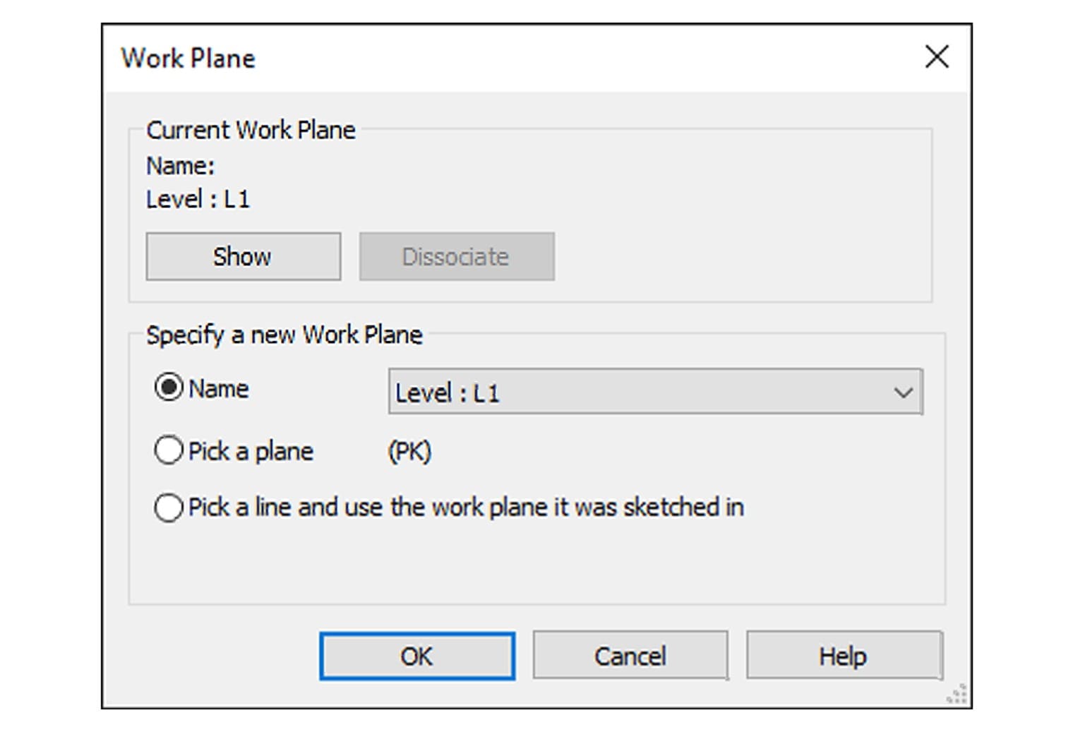 Hộp Work Plane