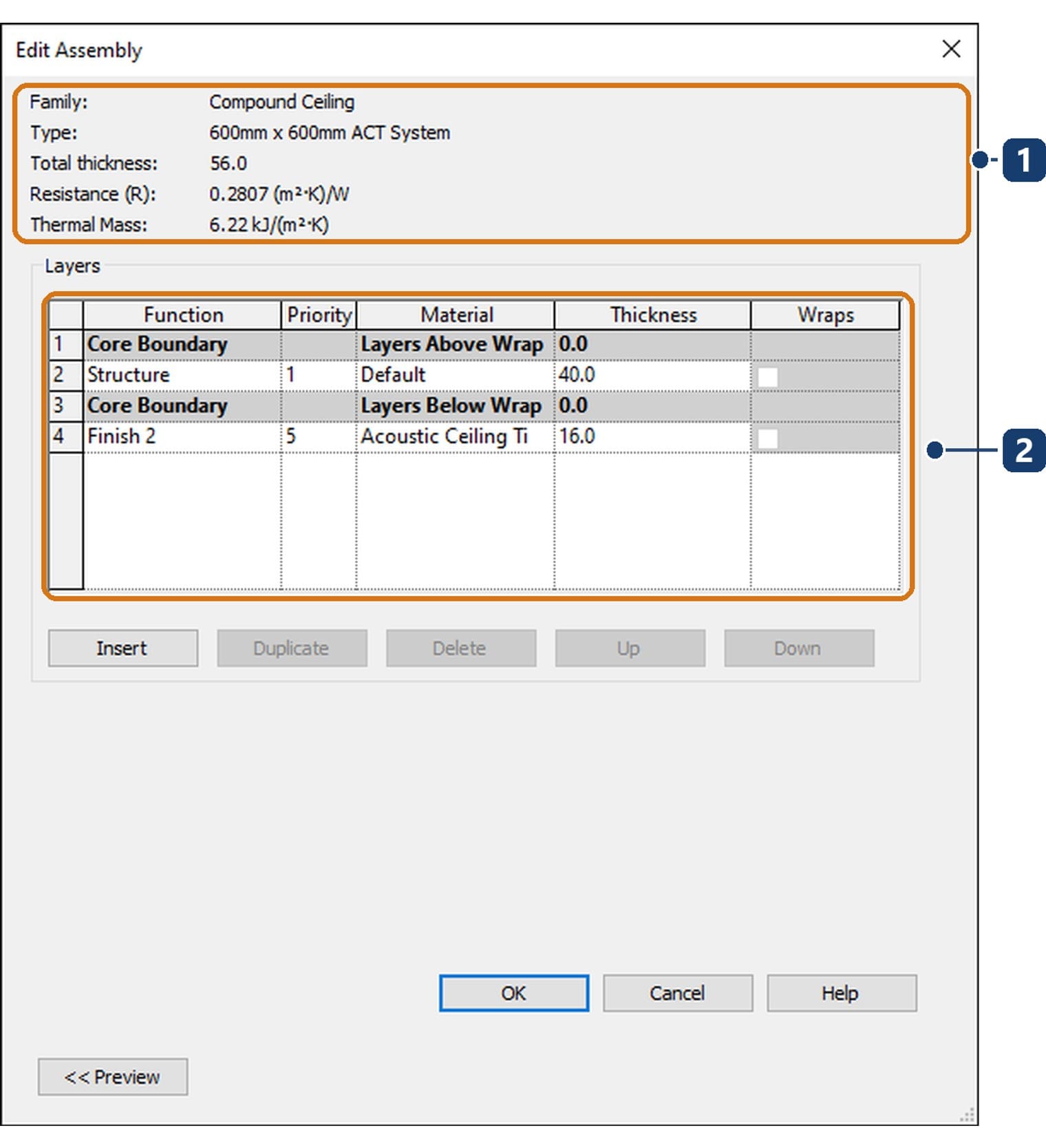 Hộp Edit Assembly của kiểu trần