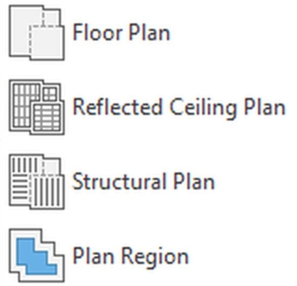 The Plan Views menu