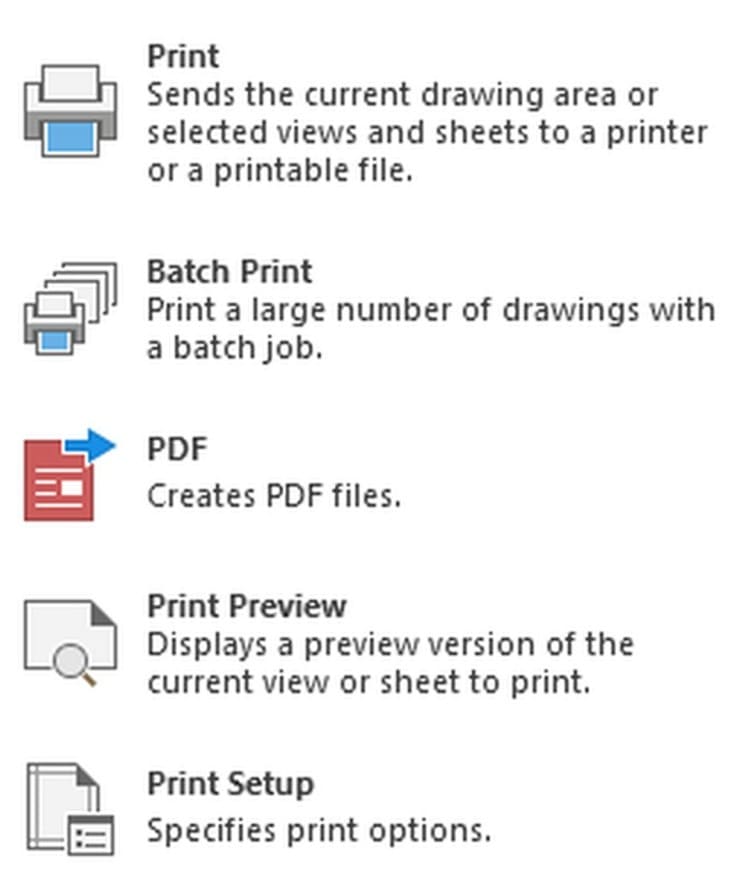 Menu File Print của Revit 2027