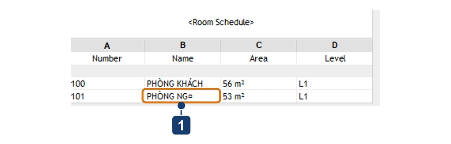 Bảng phòng trên khung nhìn bảng