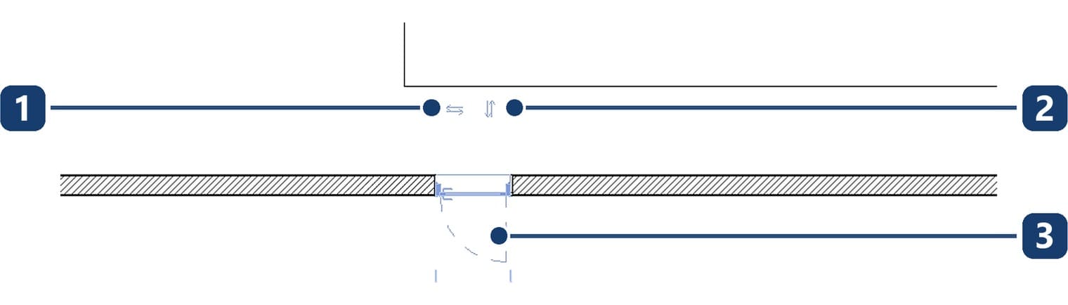 A door selected in plan
