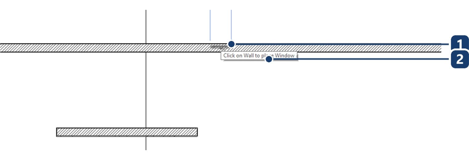 Placing a window on a wall