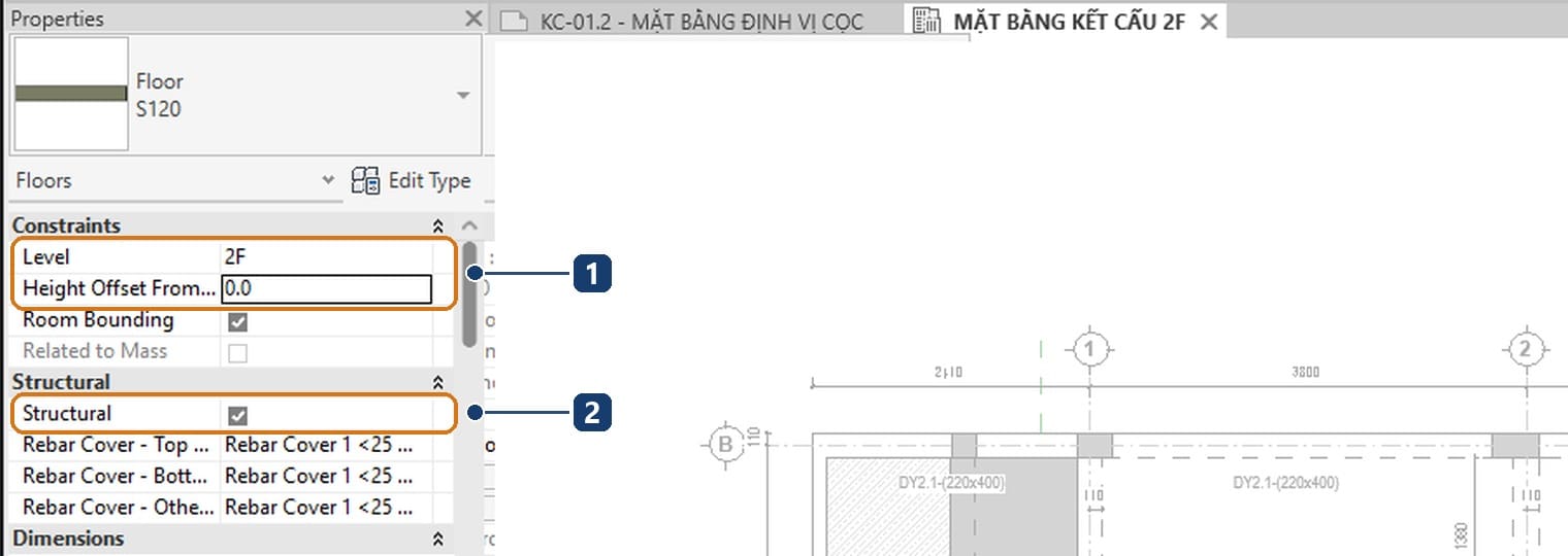 Properties while sketching a floor boundary