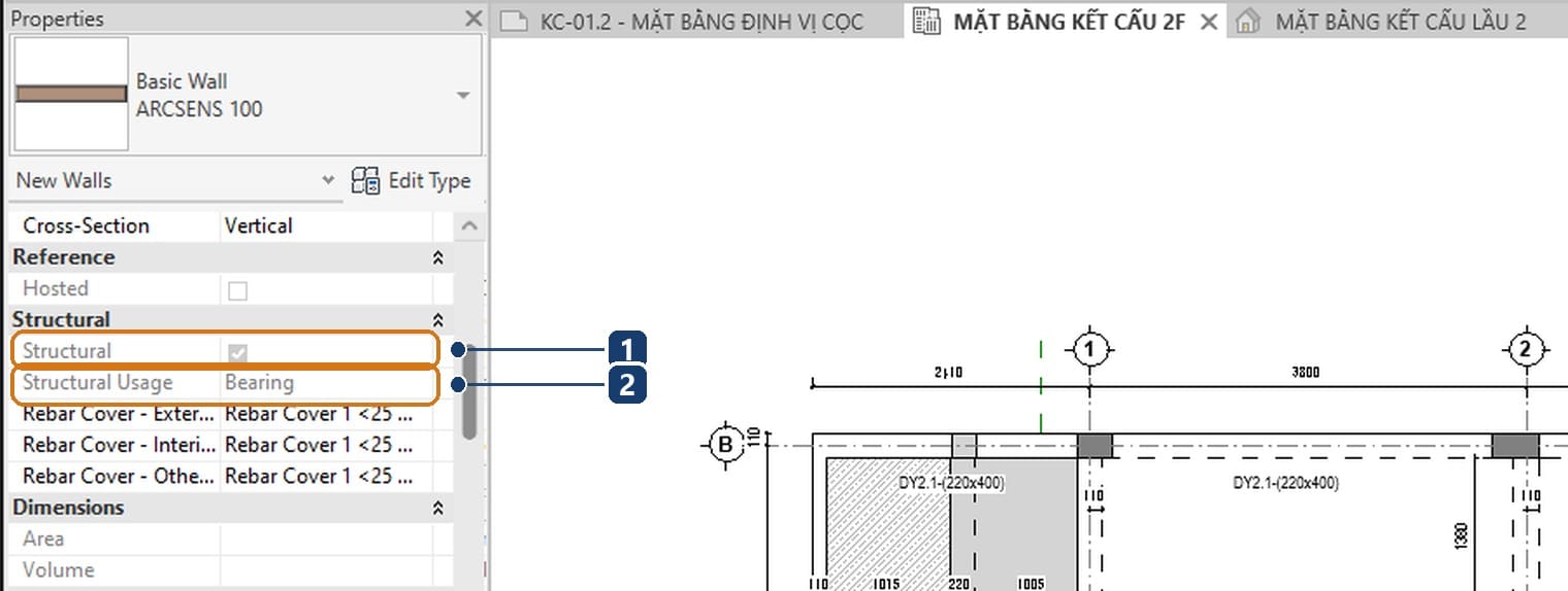 The Structural group in wall Properties