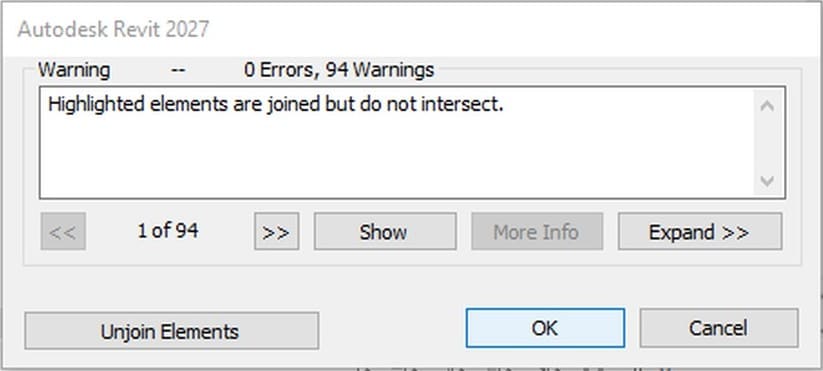 The warning box after pasting
