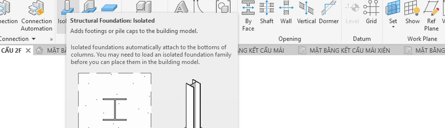 The tooltip of the Isolated button on the Foundation panel