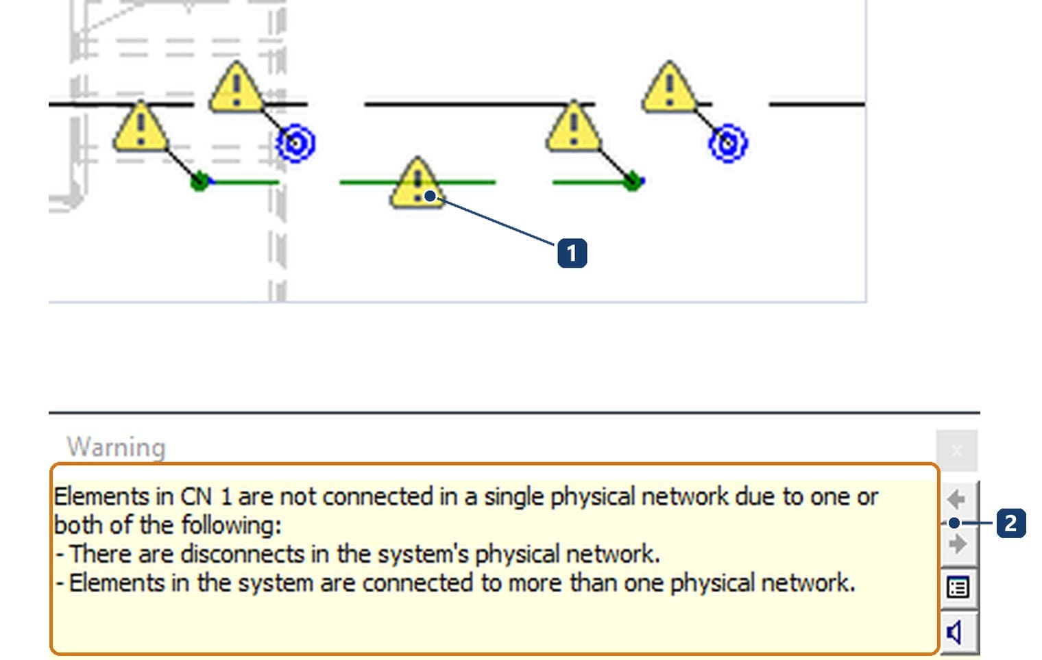 Check Pipe Systems flags a disconnected system