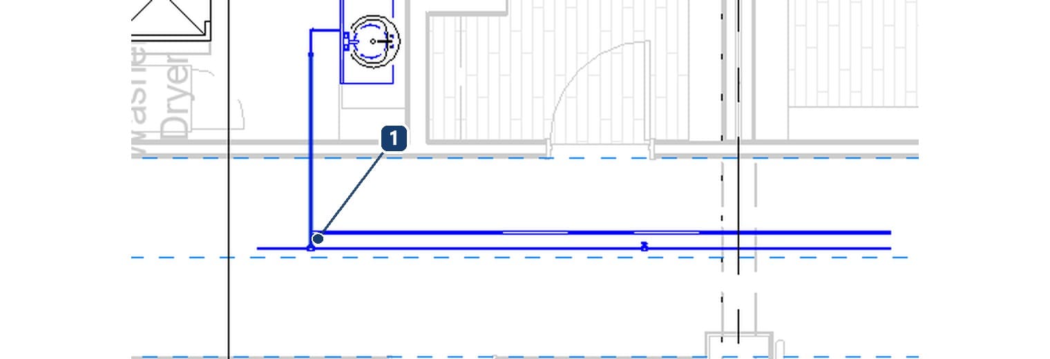 1 the tee Revit inserted at the branch, taken from the Routing Preferences of the type