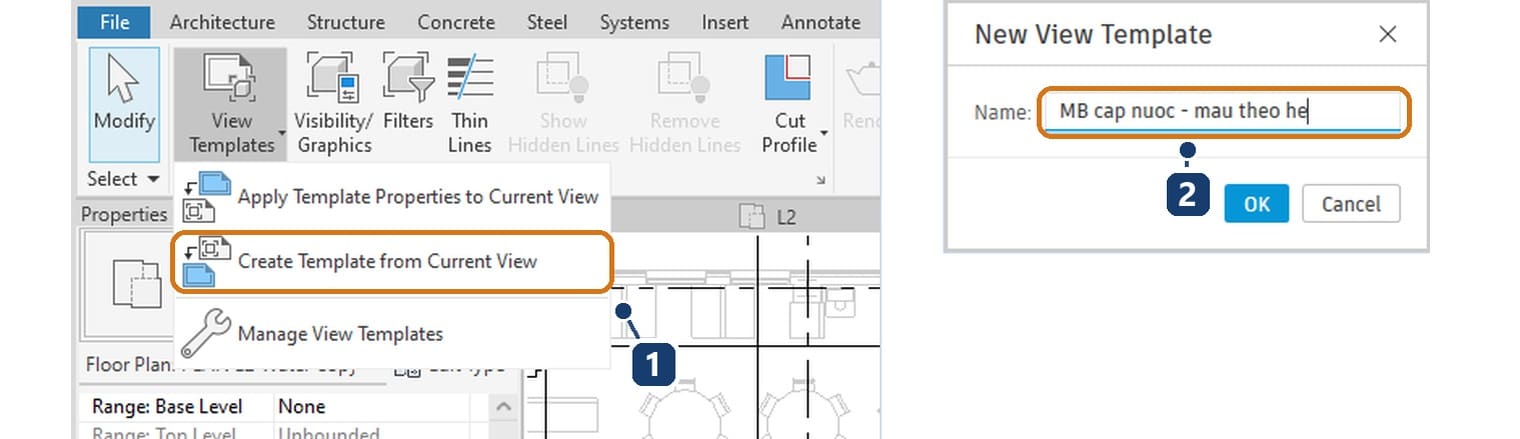 Tạo View Template từ khung nhìn