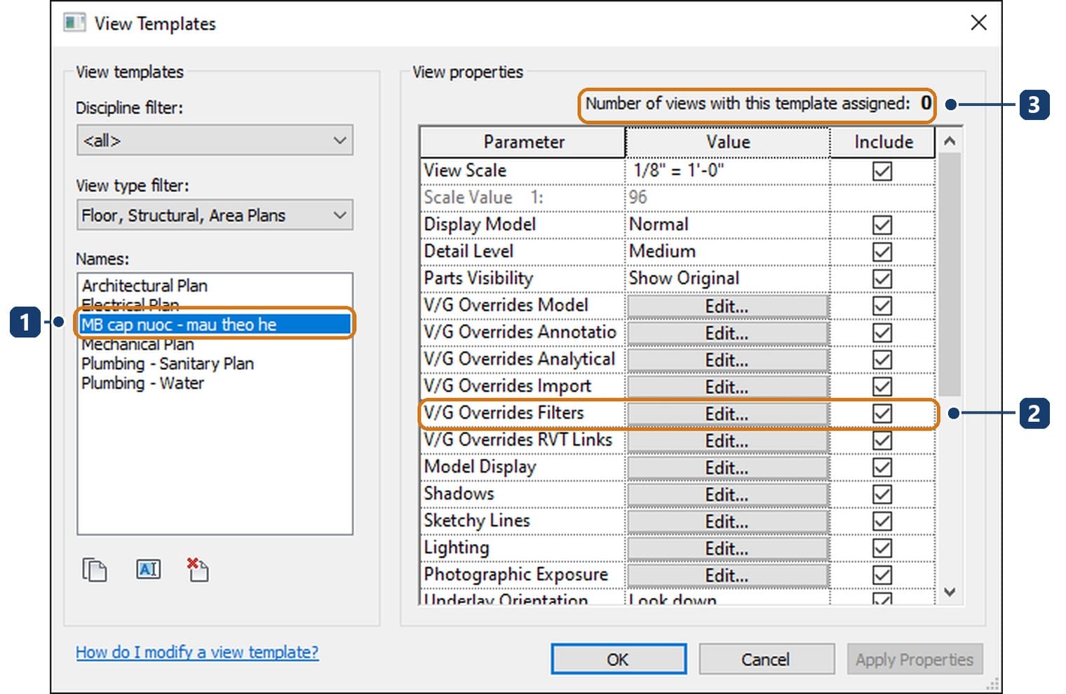 Hộp View Templates