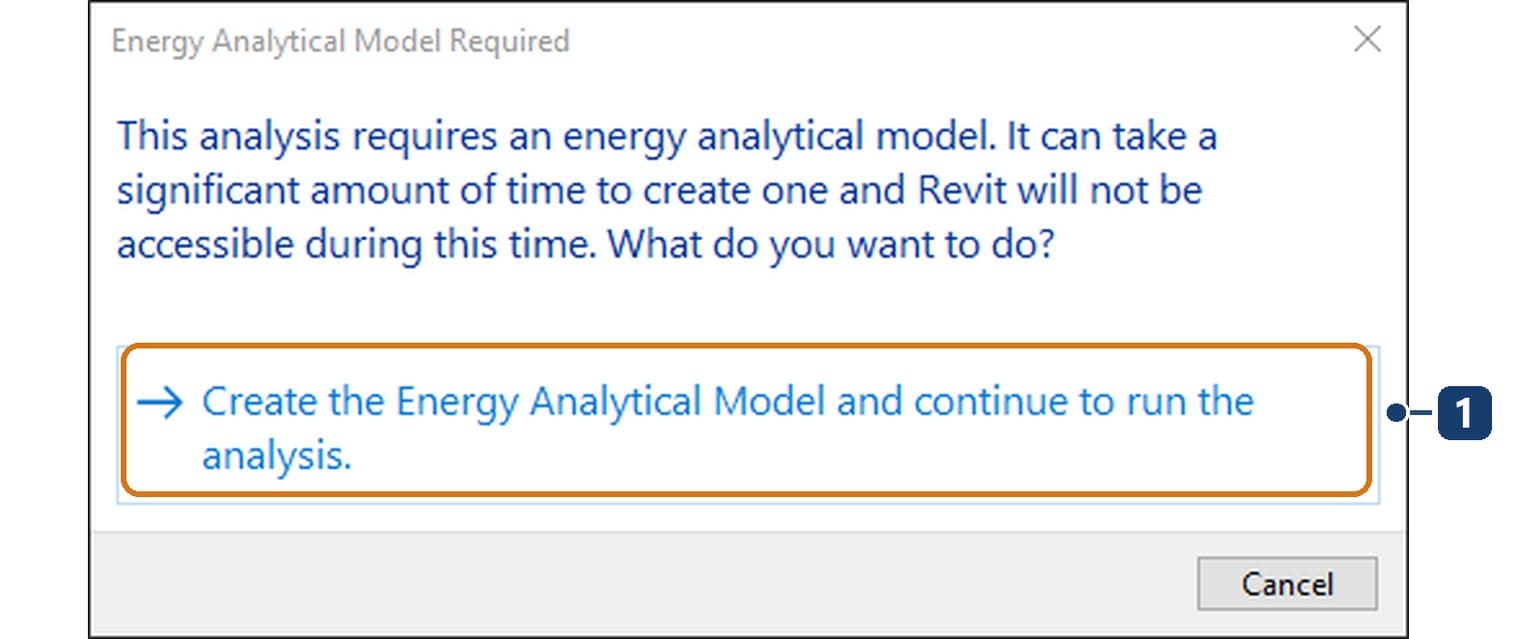 The command link that builds the analytical model and carries on with the analysis 1