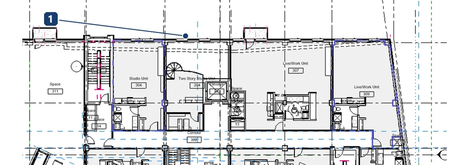 The new zone wrapping the spaces of three apartments 1