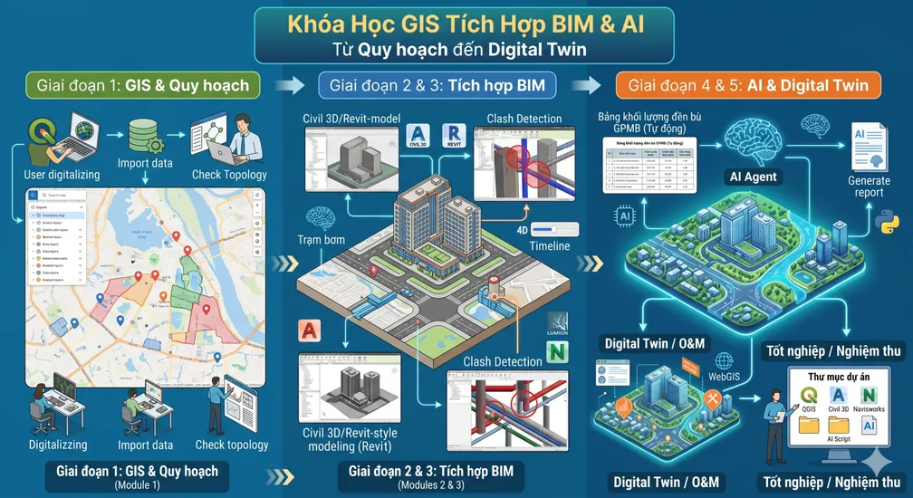 Khóa Học GIS Tích Hợp BIM & AI