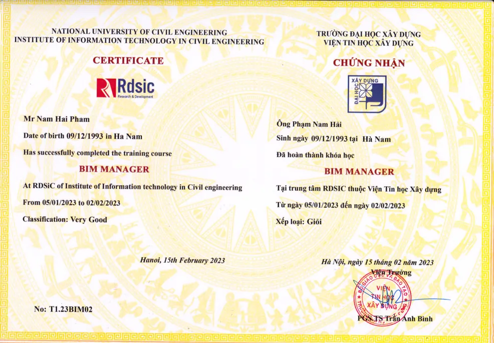 Đào tạo BIM Manager cho công ty