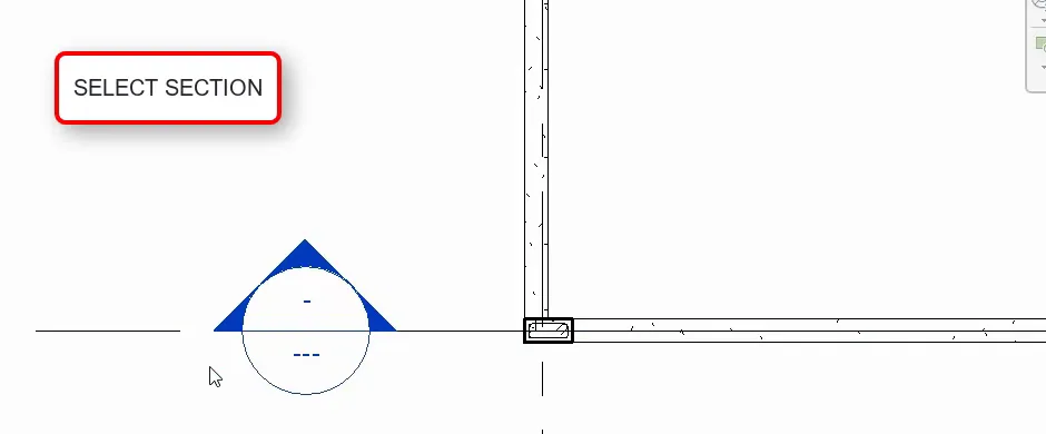 Selecting the section mark after selecting the column