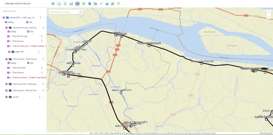 Map-based cable route design and management software developed by SDC