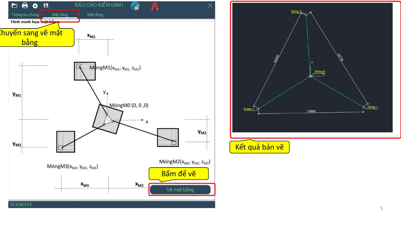 Drawing the guy anchor foundation plan of an antenna tower